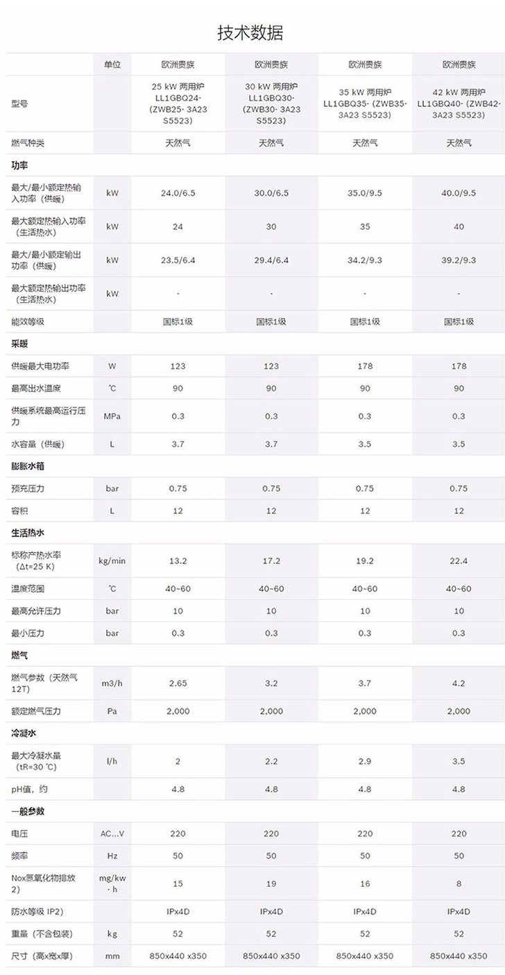 博世欧洲贵族冷凝炉